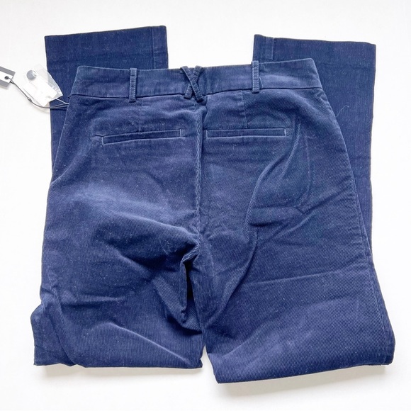 ANTHROPOLOGIE The Essential Collection Corduroy Straight Pants Anthro NEW Navy - Picture 6 of 6